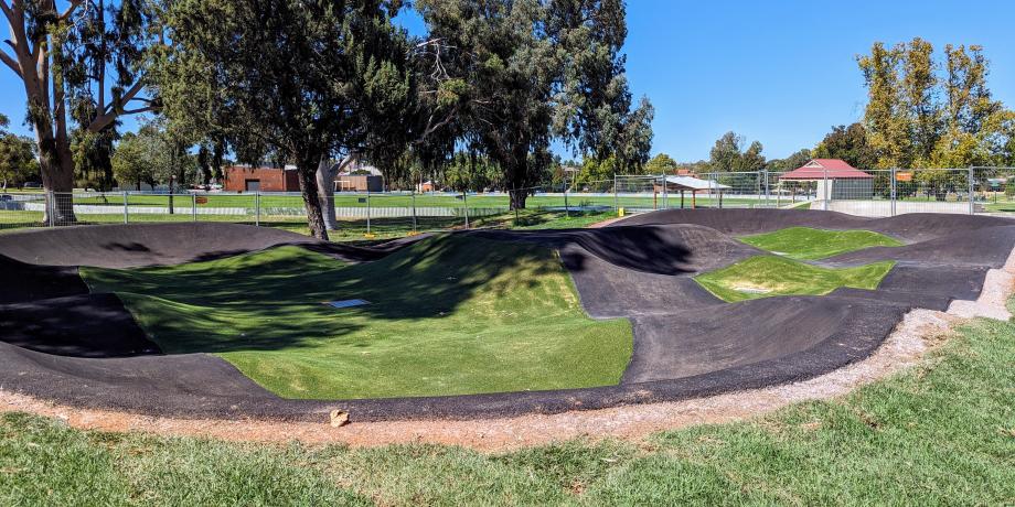 Pump track at Marie Bashir Park