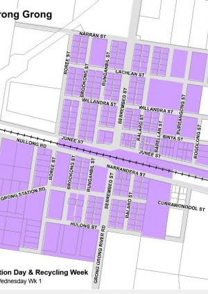 Grong Grong Waste and Recycling collection map